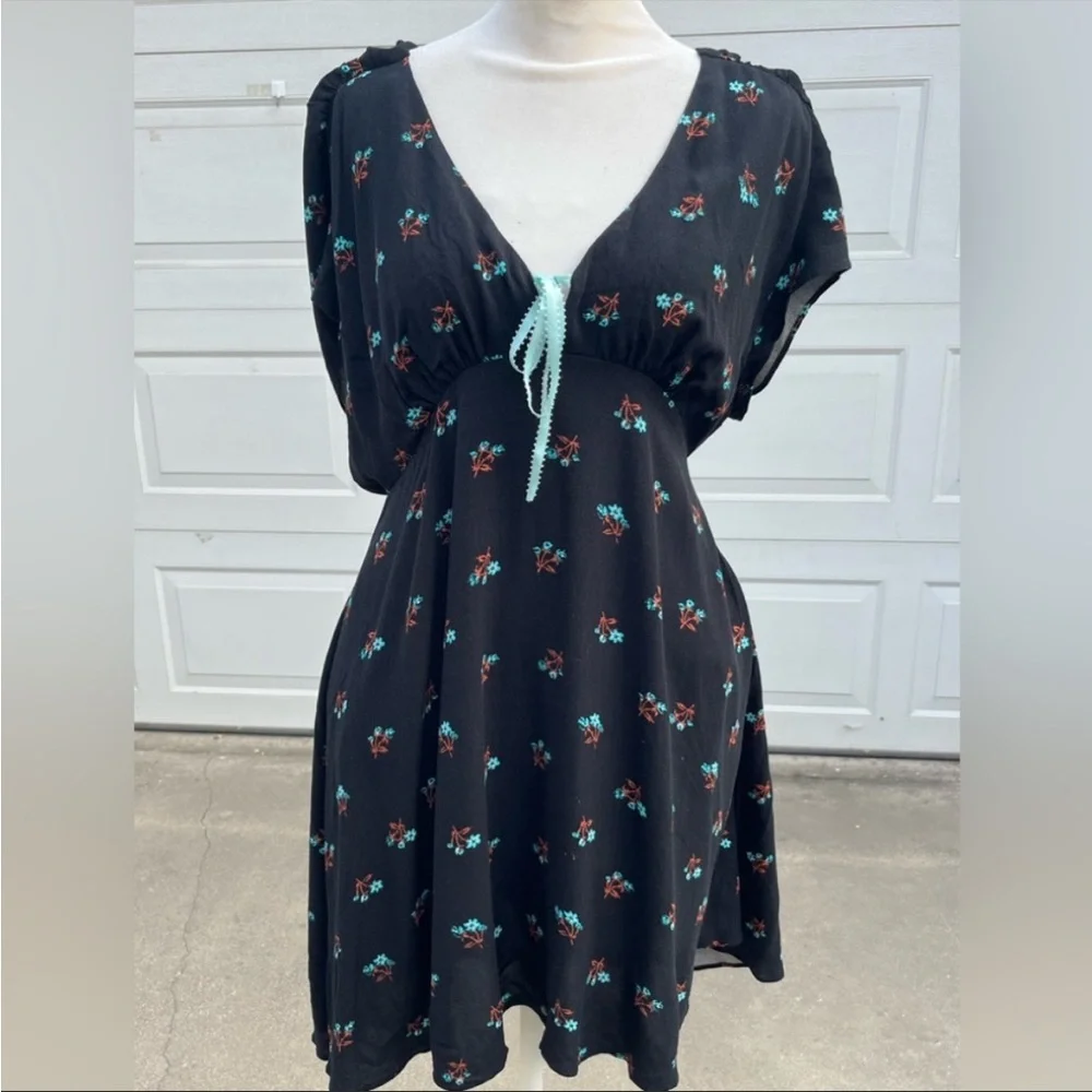 Women 's free people floral mini dress M